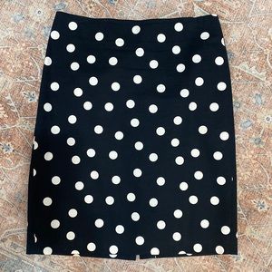Ann Taylor polka dot pencil skirt